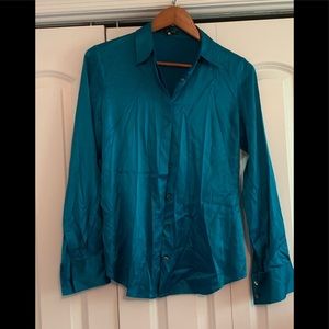 Peacock Ann Taylor Silk Top size 6